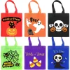 24pcs Halloween Colorful Non-Woven Tote Bags 8.6in x 8.6in