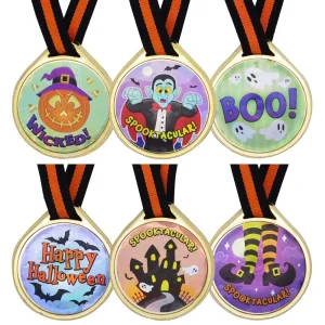 24pcs Halloween Medal Trophies and Trophy Ribbons