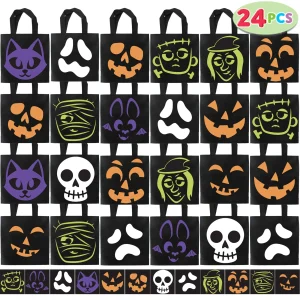 24pcs Halloween Tote Bag 8.6in x 8.6in