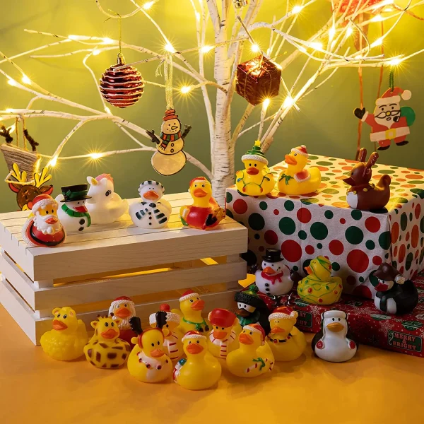 24pcs Kids Christmas Rubber Ducks