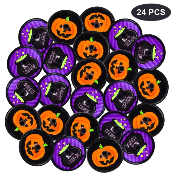 24pcs Prefilled Mini Pumpkin Halloween Buckets