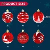 24pcs Red and White Christmas Ball Ornaments