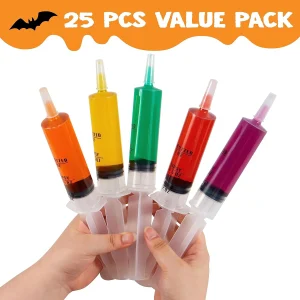 25Pcs Halloween Jelly Syringe