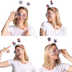 Party Favors with Glasses, Headband, & Tattoos, 72 Pcs