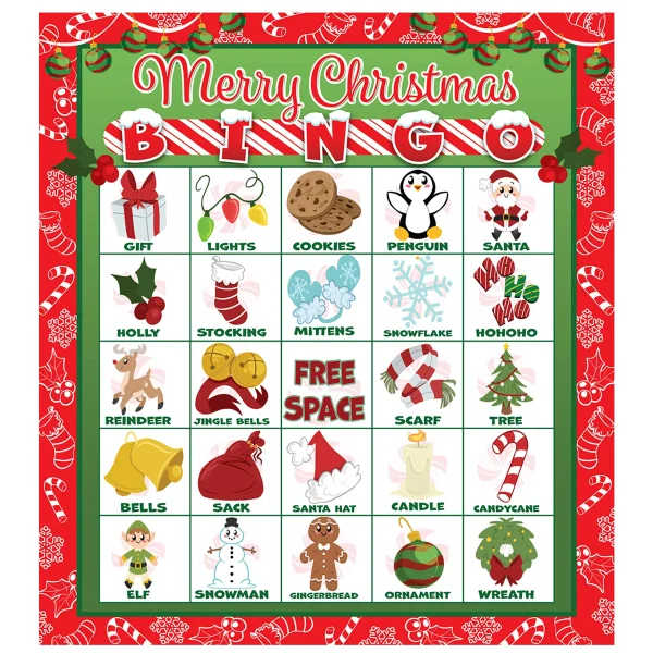 24pcs Christmas Bingo Cards for Kids