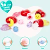 28 Packs Valentine Day Gift Cards with 28 Mochi squishy toys and Filled Hearts