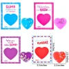 28Pcs Heart Shaped Slime with Valentines Day Cards for Kids-Classroom Exchange Gifts