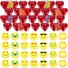 28Pcs Iconic Expression Eraser Filled Hearts Set with Valentines Day Cards