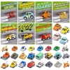 28Pcs Kids Valentines Cards with Pull Back Car Vehicle Toys-Classroom Exchange Gifts (5)