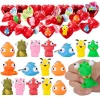 28Pcs Prefilled Hearts with Popping Eyes Keychains and with Valentines Day Cards for Kids-Classroom Exchange Gifts