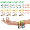28Pcs Prefilled Hearts with Zipper Bracelets and Valentines Day Cards for Kids-Classroom Exchange Gifts