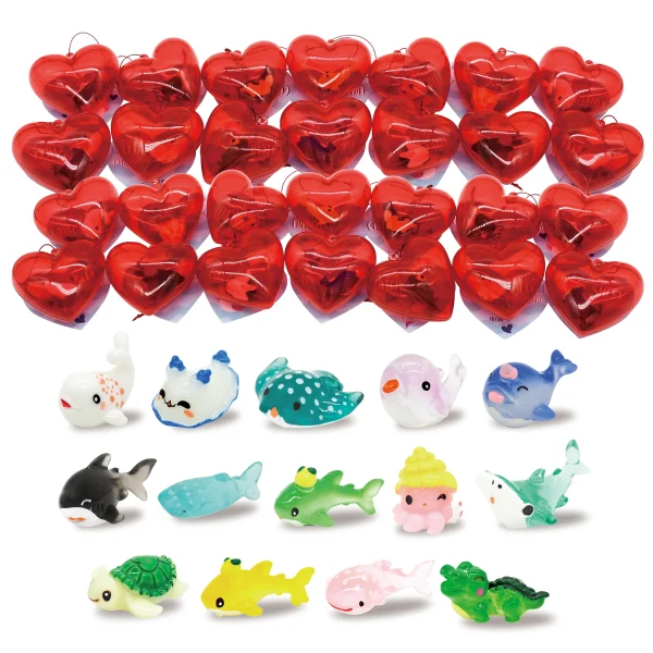 Best 28Pcs Sea Animal Toys Set with Valentines Day Cards