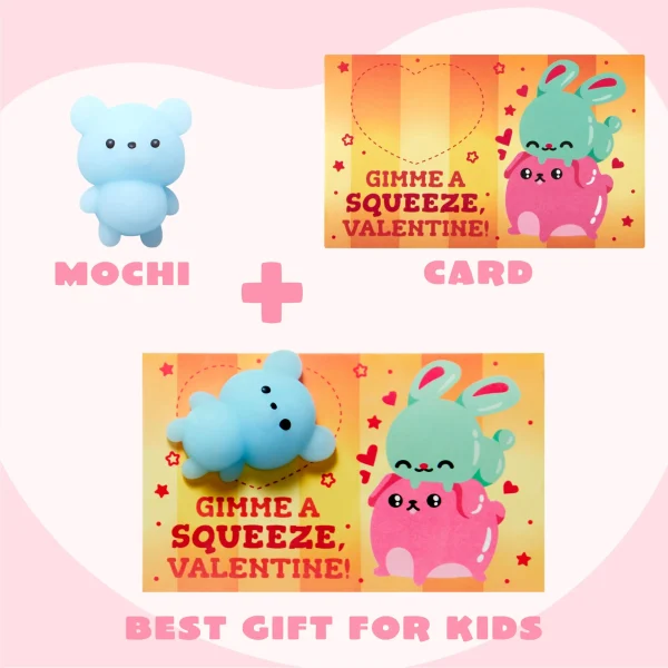 28Pcs Soft and Yielding Toys with Valentines Day Cards for Kids-Classroom Exchange Gifts