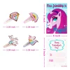 28Pcs Unicorn Hairpin with Valentines Day Cards for Kids-Classroom Exchange Gifts