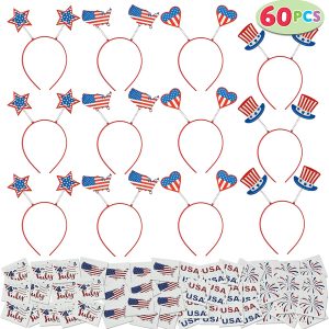 Party Favors with Headband and Tattoos, 60 Pcs