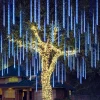 2x 8 Tubes (12in) Christmas Falling Rain Drop Icicle String Lights