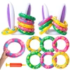 2Pcs Easter Inflatable Bunny Ear Ring Toss Game