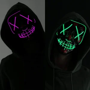 2Pcs Halloween Led Masks