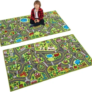 2Pcs Playmat City Life Carpet Playmat – JOYIN 58.5×31.5in