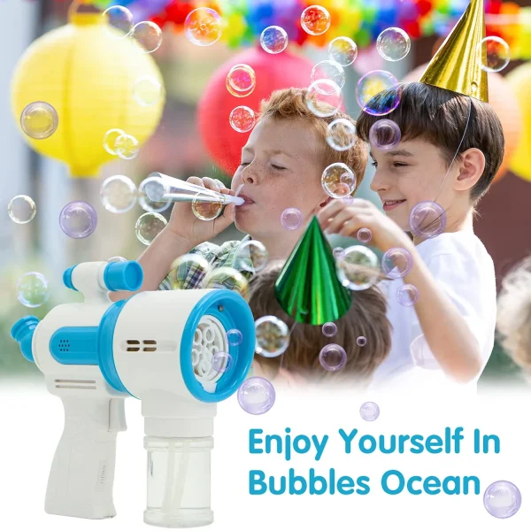 2pcs Kids Bubble Guns with Bubble Solutions
