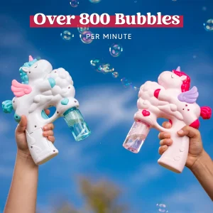 2pcs Bubble Guns for Kids with Bubble Solutions