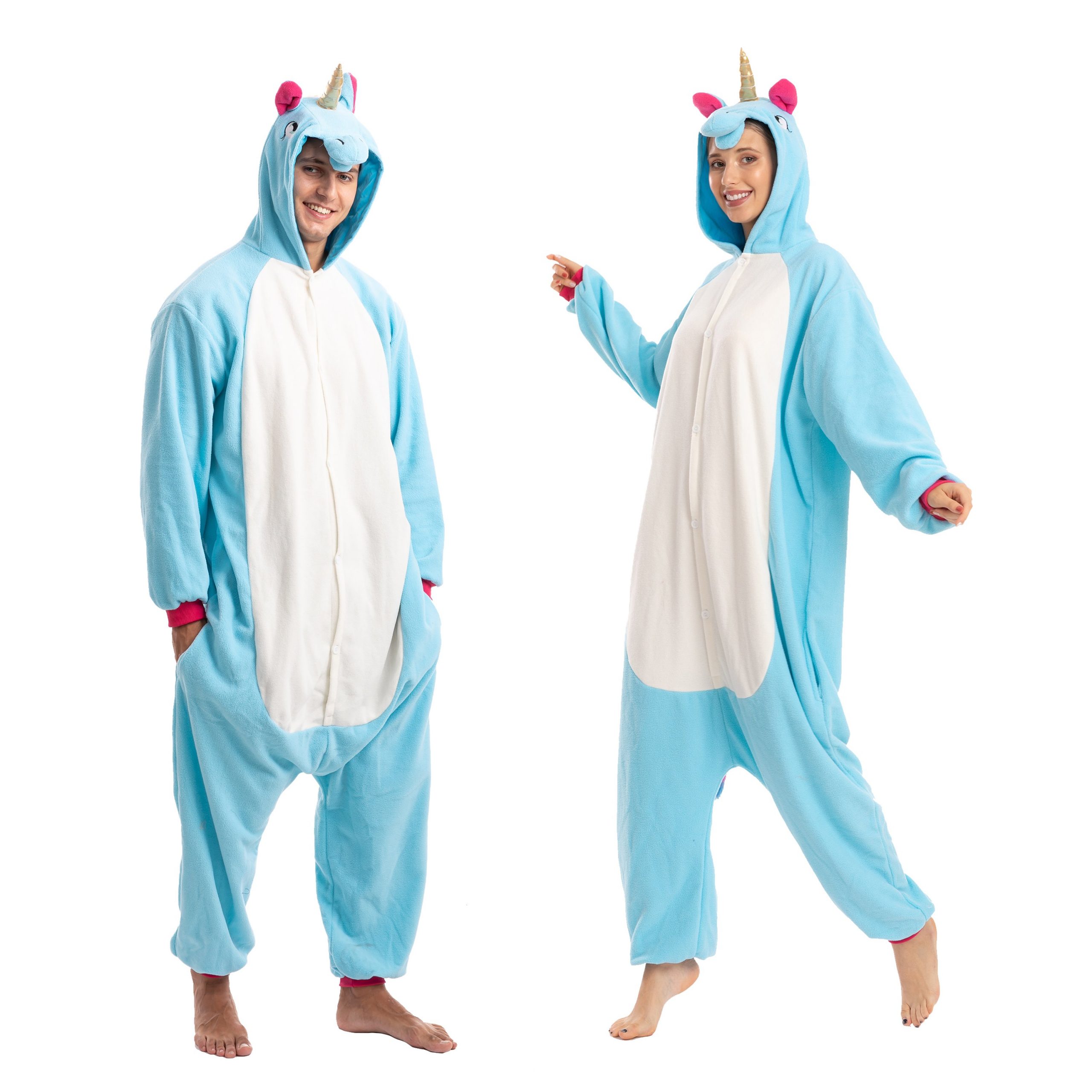 Blue Unicorn Pajamas Onesie – Adult