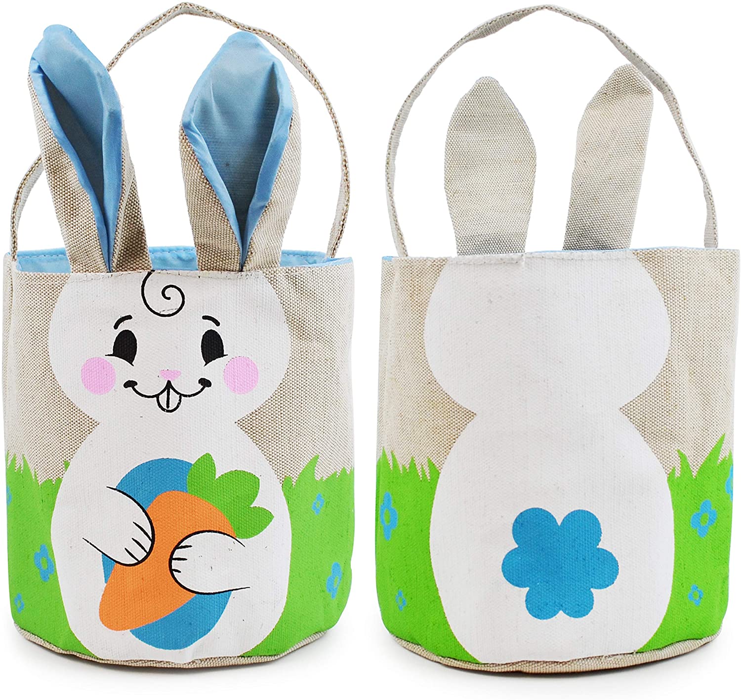 2pcs Easter Burlap Bunny Bags