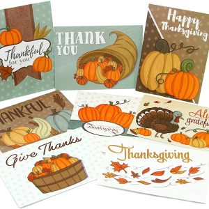 Pumpkin Thanksgiving Greeting Gift Cards, 36 Pcs – JOYIN