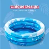 2pcs 34in Blue with Pattern Inflatable Kiddie Pool Set