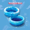 2pcs 34in Blue with Pattern Inflatable Kiddie Pool Set