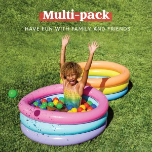 2pcs 34in Multicolor Inflatable Kiddie Pools Set