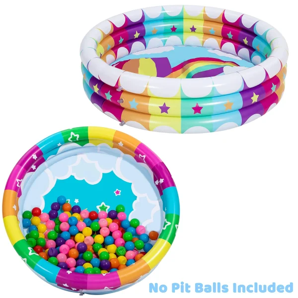 2pcs 45in Rainbow Inflatable Kiddie Pool