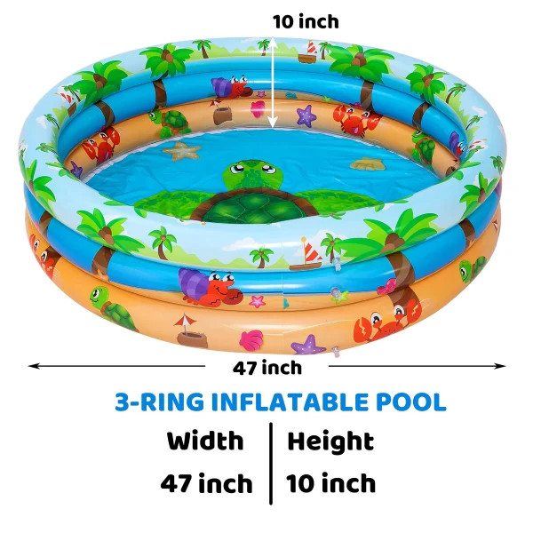 2pcs 47in Inflatable Kiddie Pool