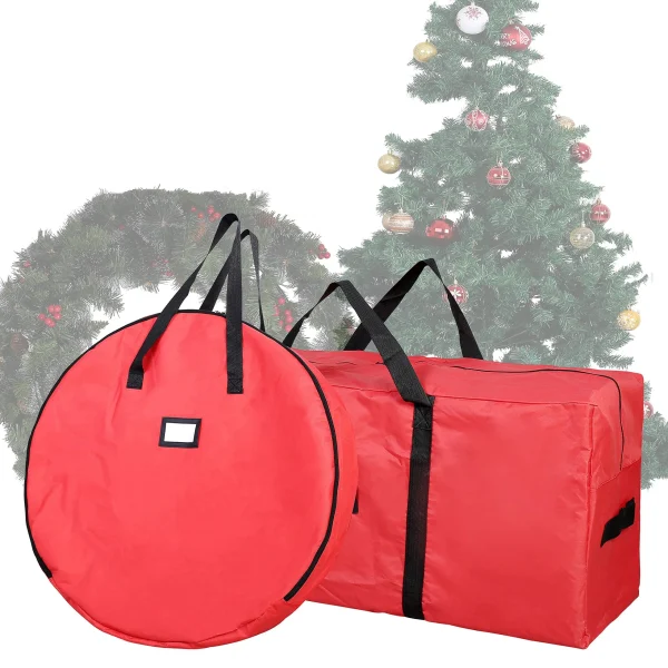 2pcs Christmas Tree Wreath Storage Bags