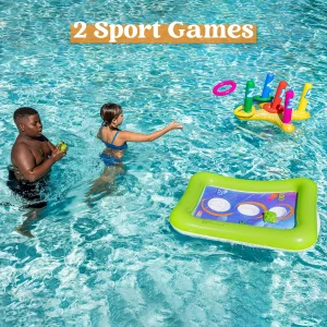 2pcs Inflatable Ring Toss Pool Game Combo Set