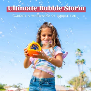 2pcs Kids Automatic Bubble Machine Blowers 4.5in