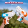 2pcs Kids Bubble Guns with 4 Bubble Solutions 7oz