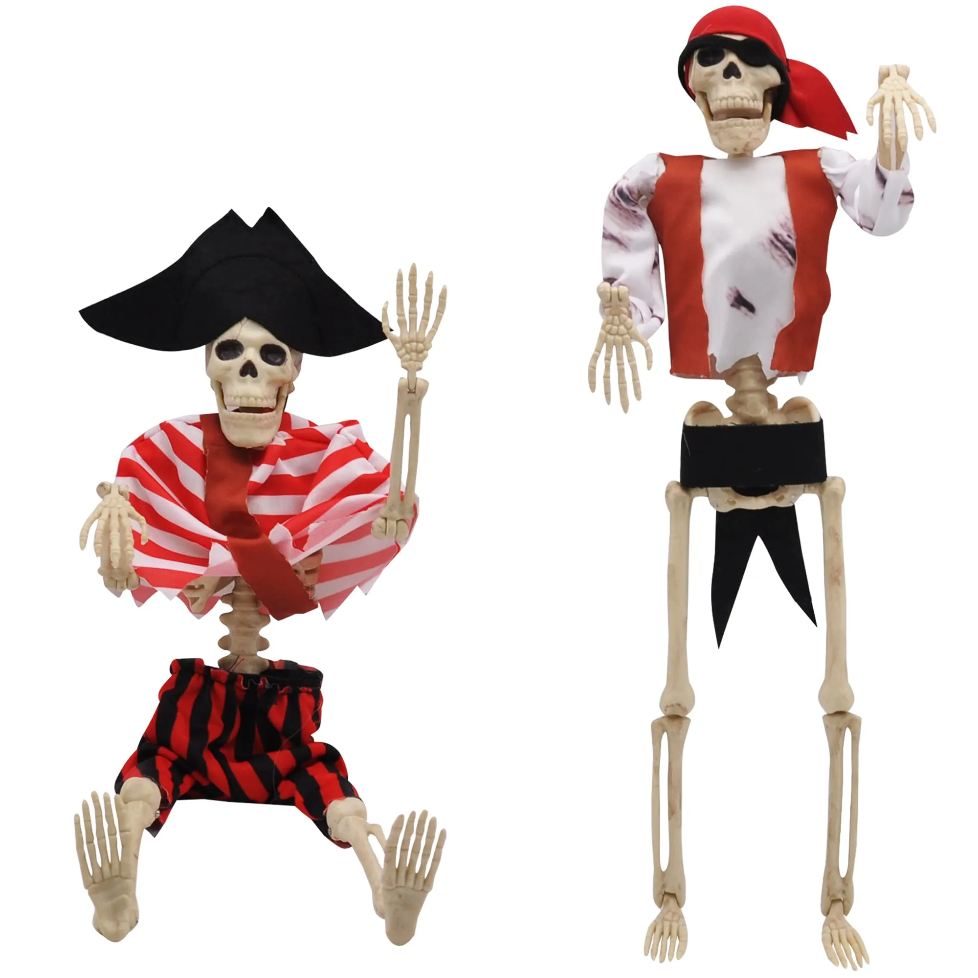 Top Quality 2pcs Pirate Halloween Skeleton Decorations 16in