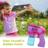 2pcs Purple and Orange Bubble Gun with 2 Solution