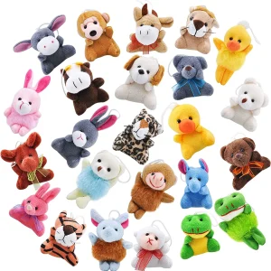 24Pcs Animal Plush Toys 3in