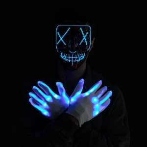 3 Lighting Modes Led Mask Light Up Halloween Costume