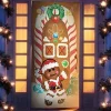 3pcs Gingerbread House Door Cover Decoration