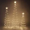 3pcs Outdoor Spiral Christmas Tree Warm White Lights