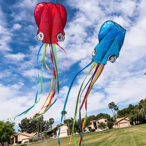 3Pcs Octopus Kite (Red, Green, Blue)