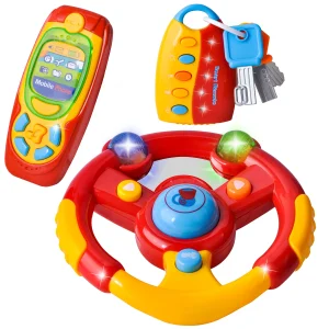 3Pcs Toddler Driving Steering Wheel Toy