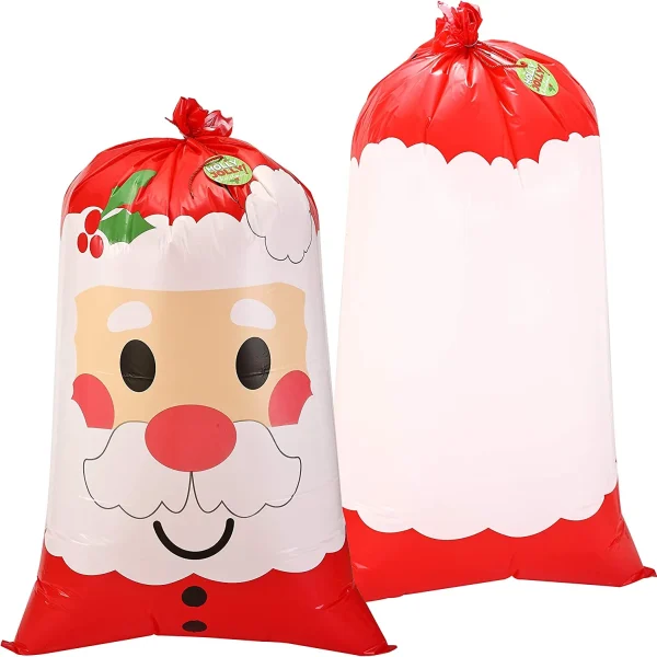 3pcs Jumbo Holiday Santa Gift Bags