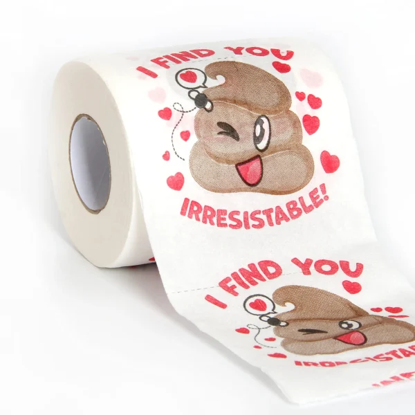 3 Rolls Valentines Day Poop Iconic Expression Toilet Paper