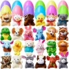 24Pcs Mini Stuffed Animal Plush Toys Prefilled Easter Eggs