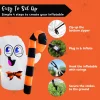 3.5ft Tall Cute Ghost Inflatable Halloween Candy Cane