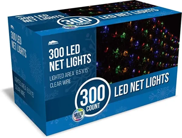 300 LED Multicolor Christmas Net Lights 6.5x15ft